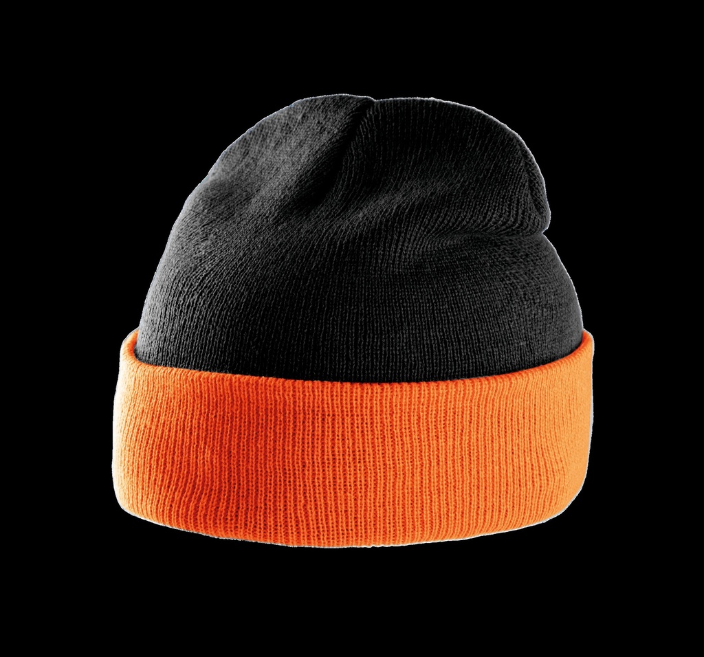 Bonnet bicolore avec revers