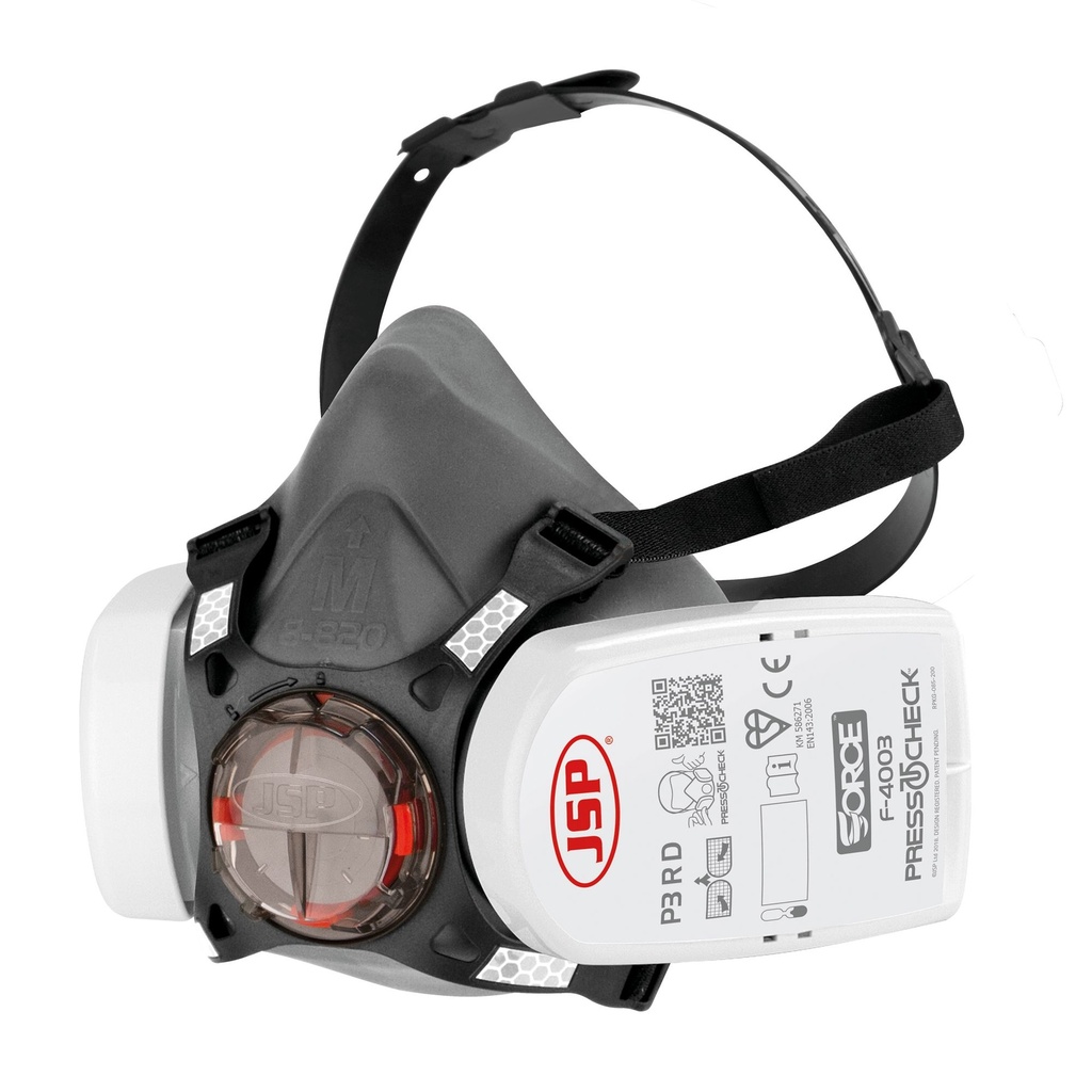 Masque Force™8 avec cartouches Press To Check™ P3