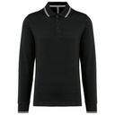 Polo maille piquée manches longues homme