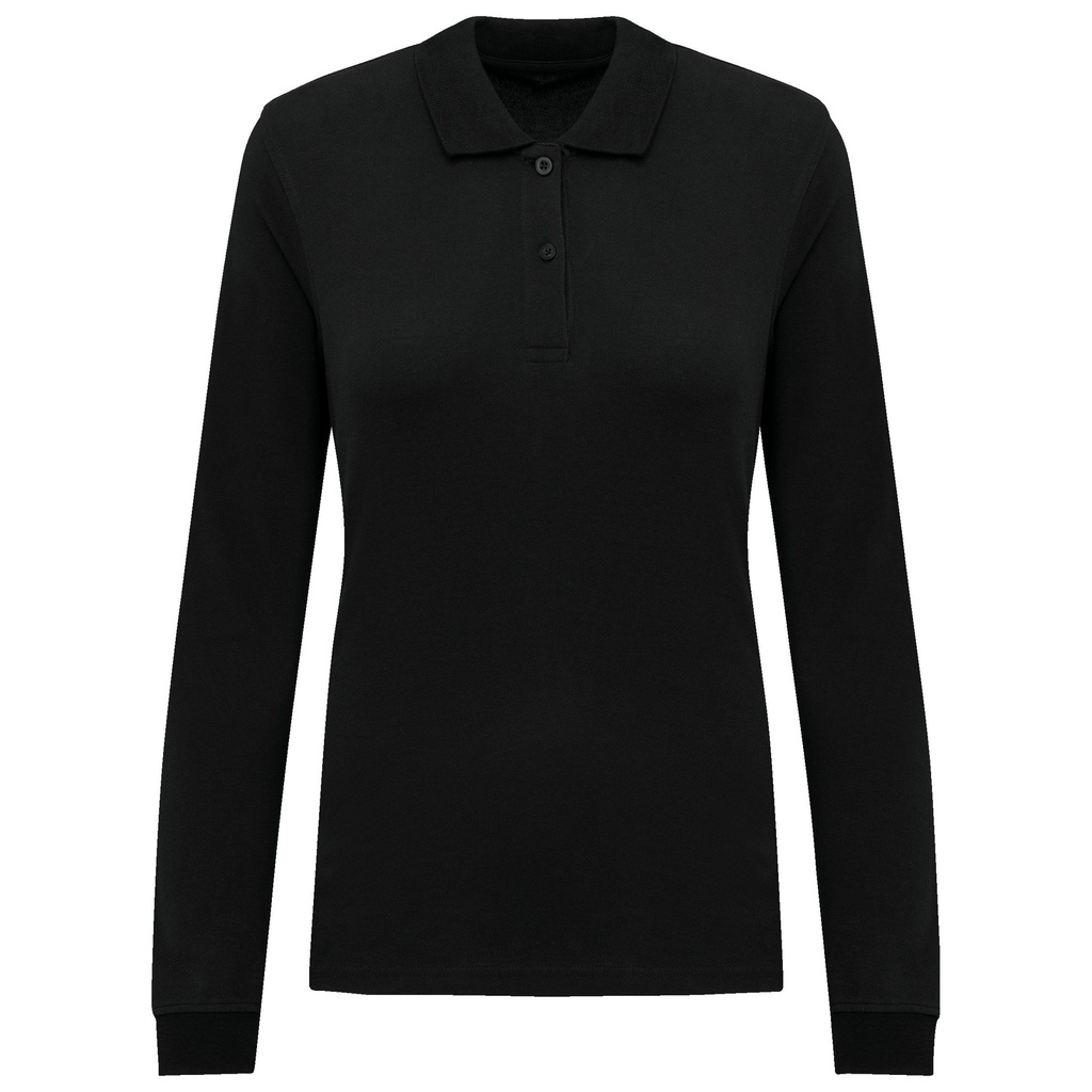 Polo piqué manches longues Bio180 femme