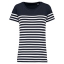 T-shirt marin col rond Bio femme