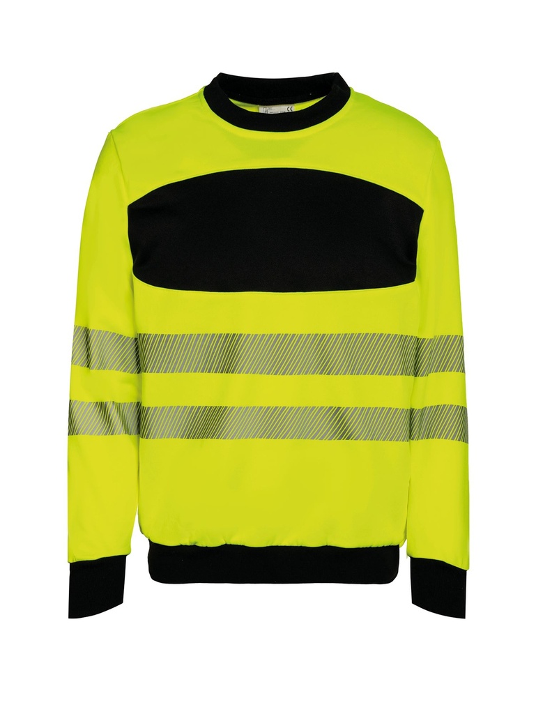 Hi-Vis Sweat-shirt avec poitrine noire