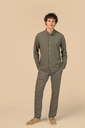 Chemise écoresponsable délavée en maille piquée homme