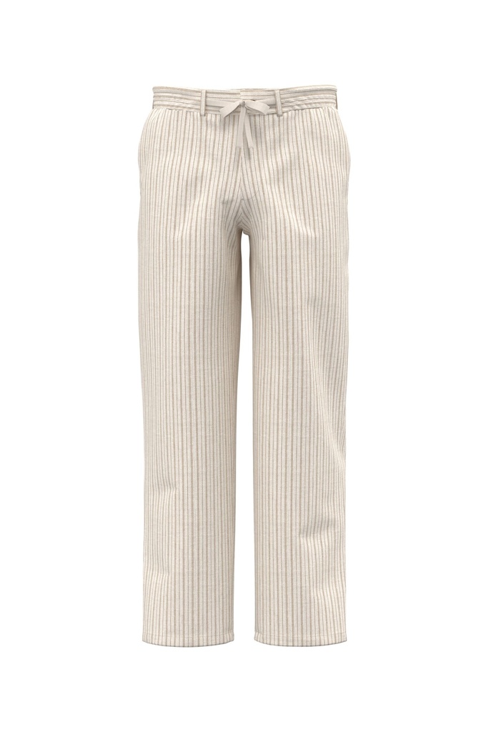 Pantalon rayé en lin homme