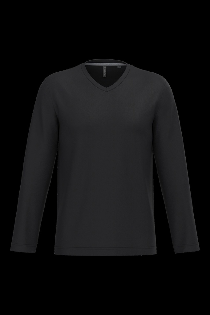 T-shirt col V manches longues homme