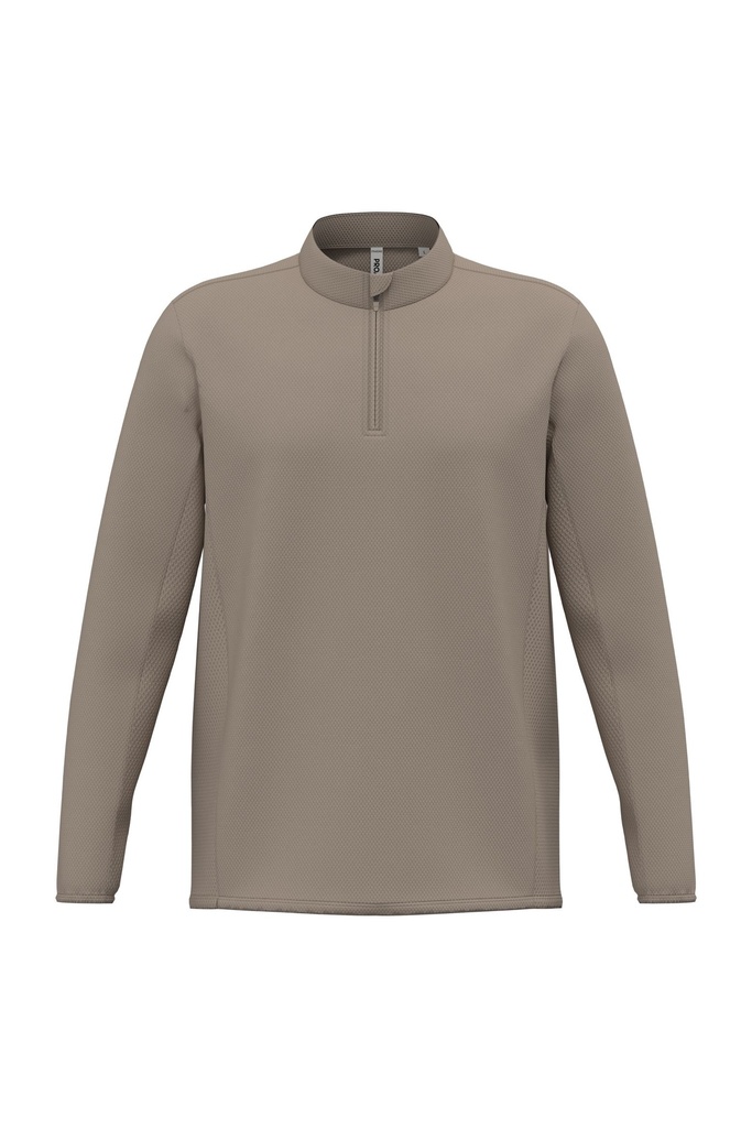 T-shirt outdoor col 1/4 zip manches longues unisexe