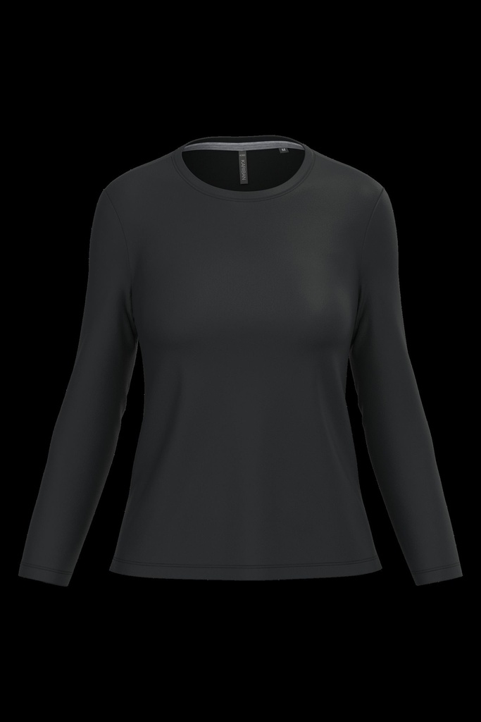 T-shirt col rond manches longues femme