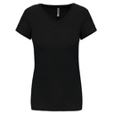 T-shirt col V manches courtes femme