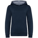 Sweat-shirt à capuche contrastée à motifs enfant unisexe