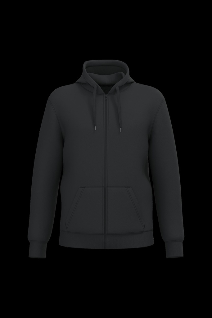 Sweat-shirt recyclé zippé à capuche unisexe