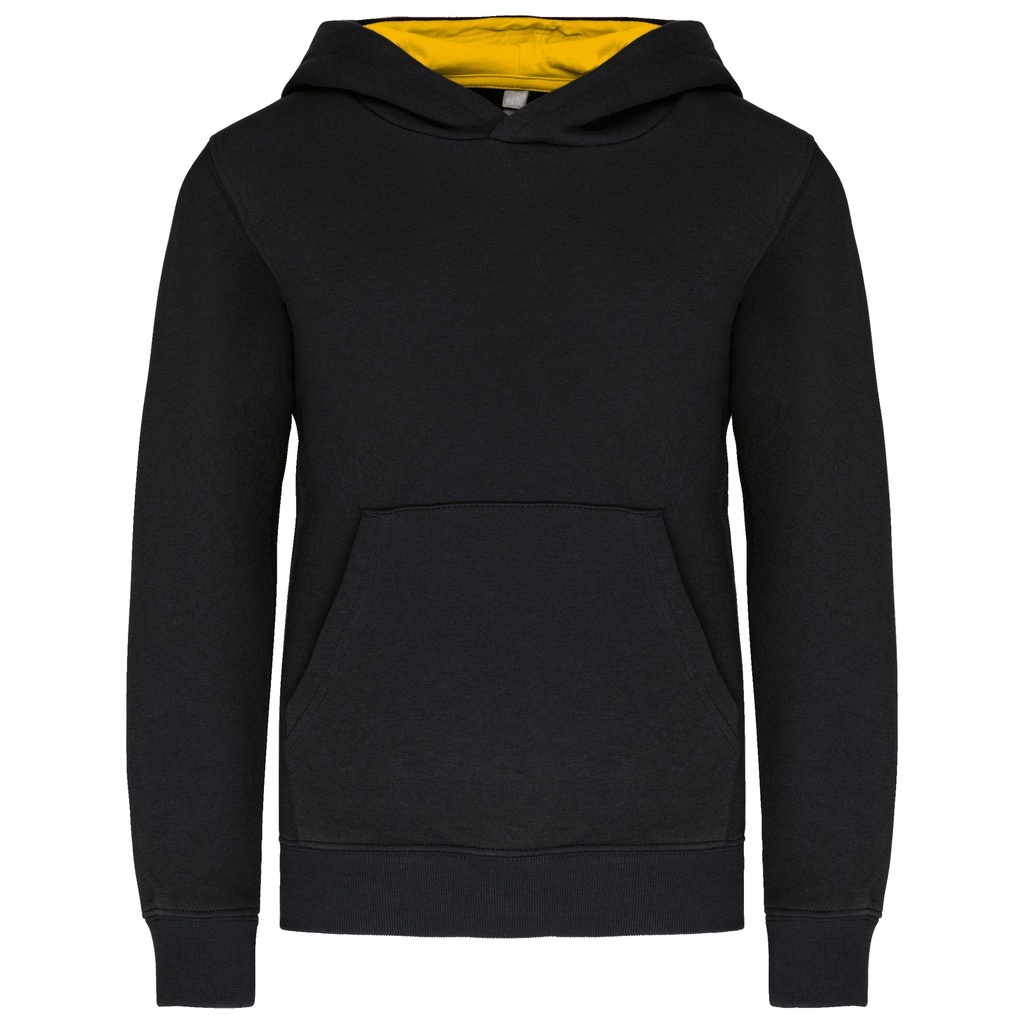 Sweat-shirt capuche contrastée enfant