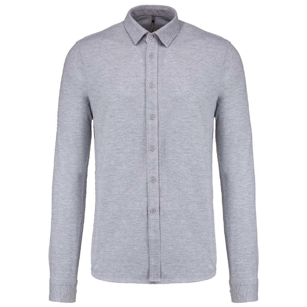Chemise maille piquée manches longues
