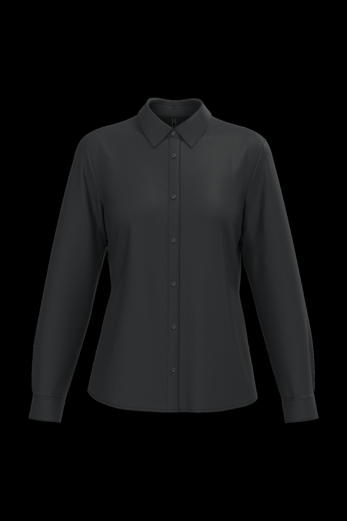 Chemise popeline polycoton sans poche entretien facile femme