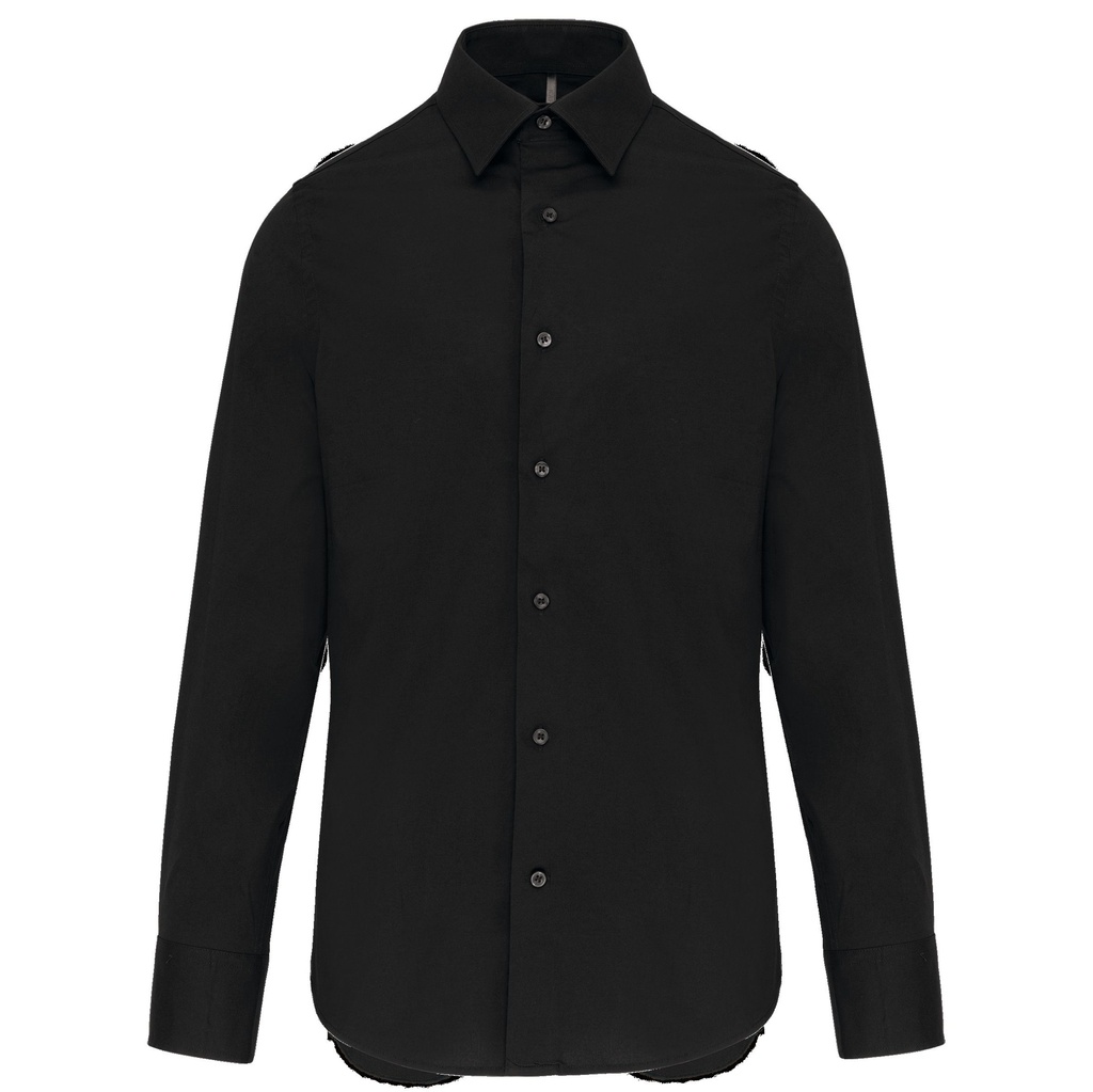 Chemise coton / élasthanne manches longues homme