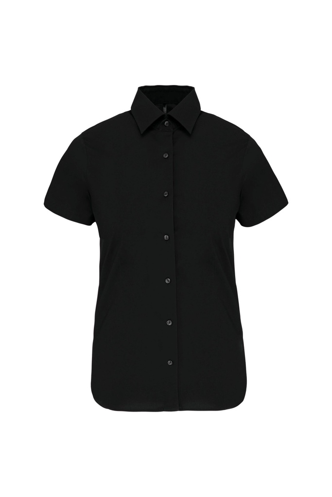 Chemise coton / élasthanne manches courtes femme