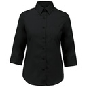 Chemise popeline polycoton manches 3/4 entretien facile femme
