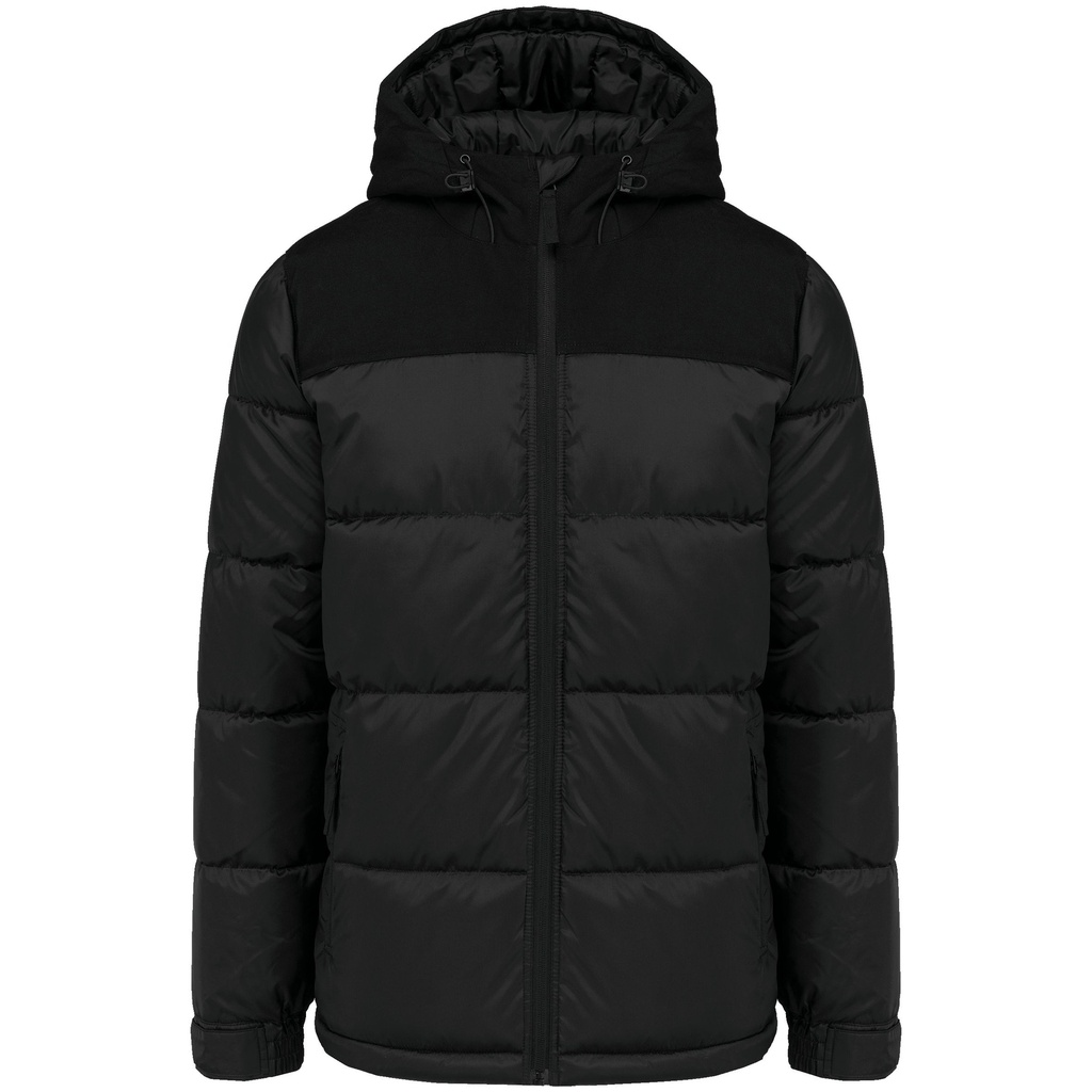 Parka matelassée à capuche bi-ton unisexe
