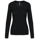 Pull col V femme