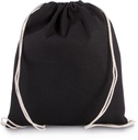 Petit sac à dos en coton bio avec cordelettes