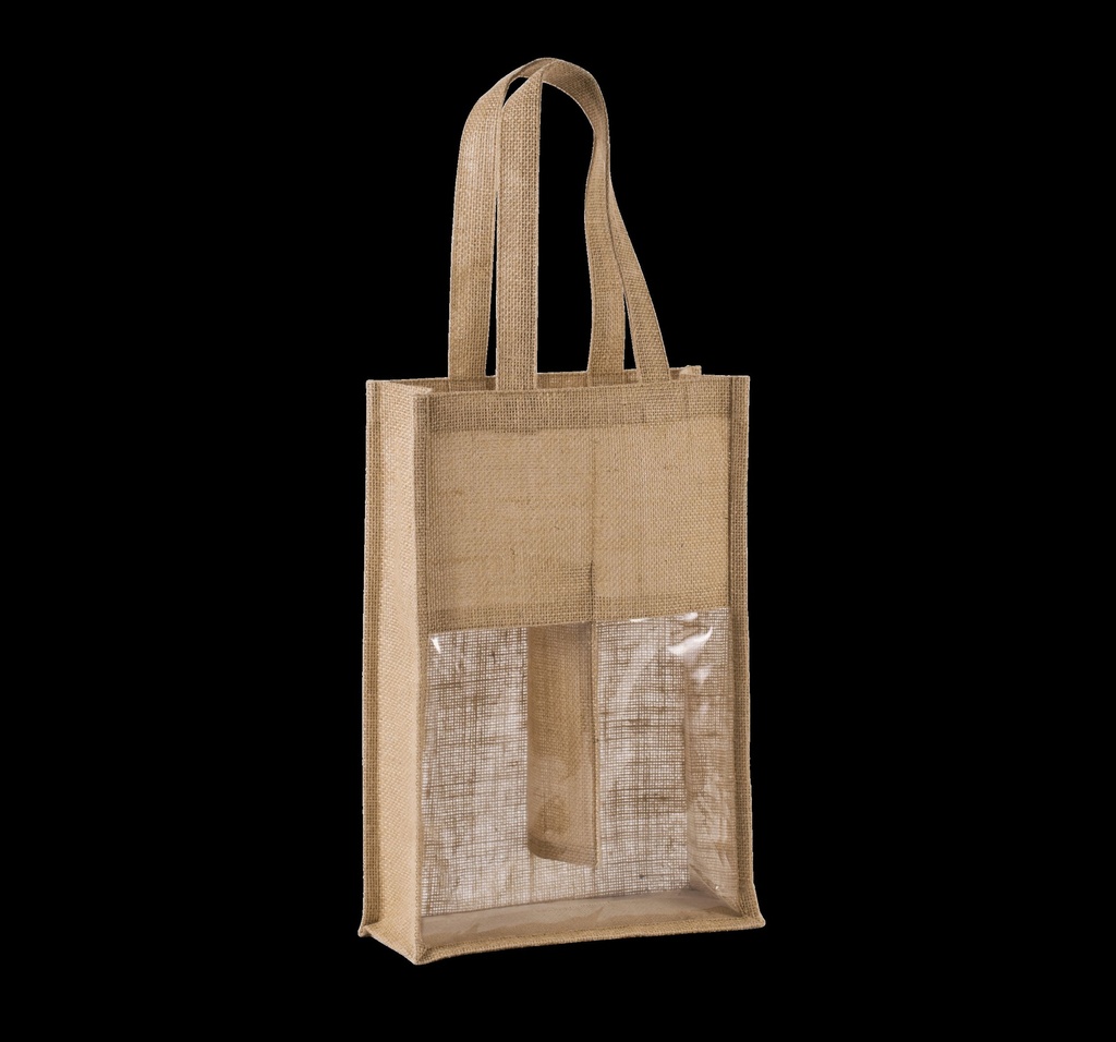 Sac porte-bouteilles en jute
