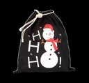 Sac coton à cordon motif bonhomme de neige