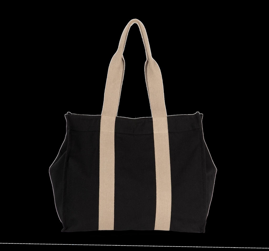Grand sac shopping à soufflet recyclé