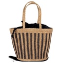 Sac panier rayé en jonc de mer
