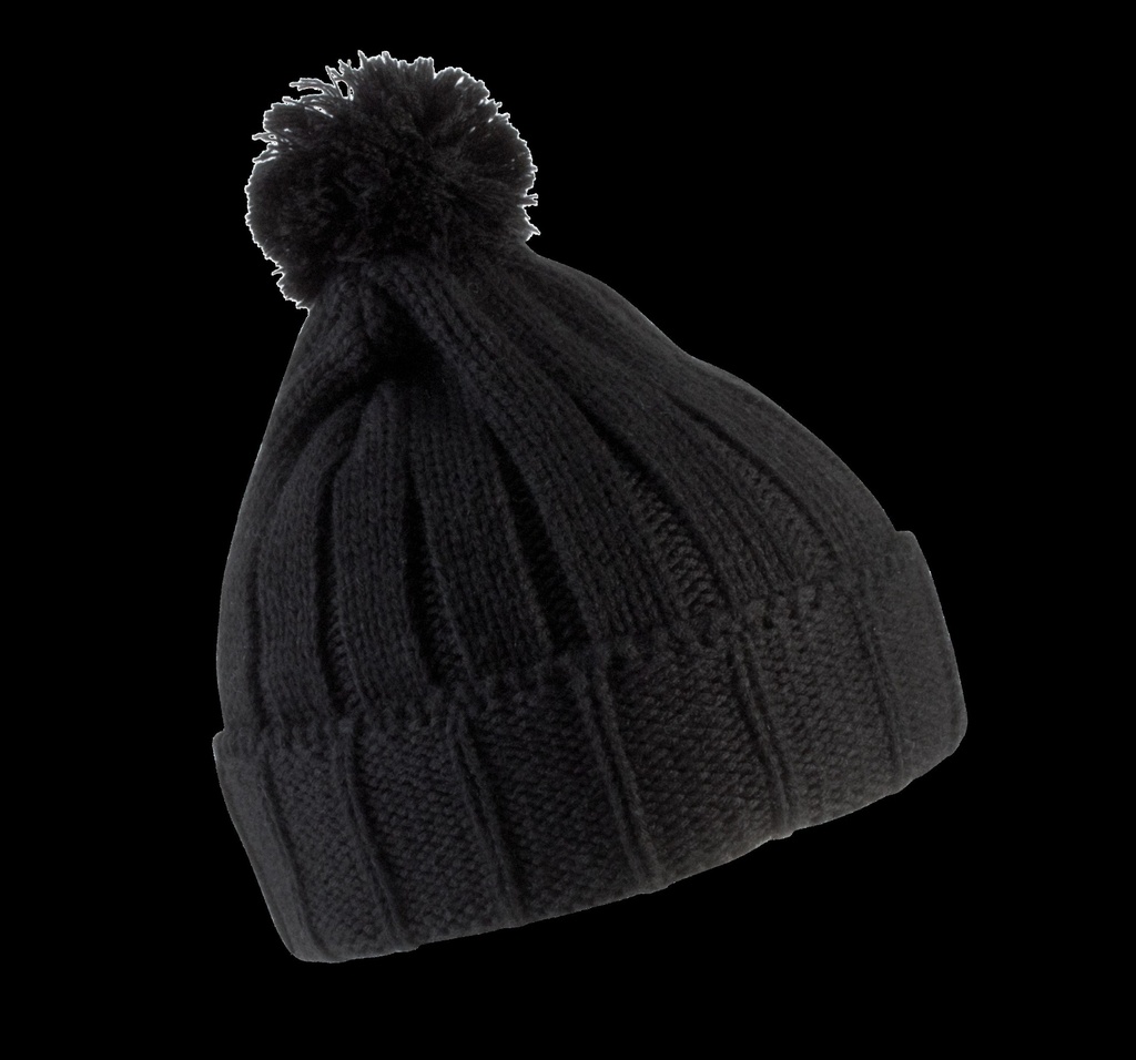 Bonnet à pompon avec revers