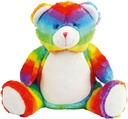 Peluche zippée Ours multicolore