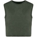 T-shirt écoresponsable  crop sans manche femme