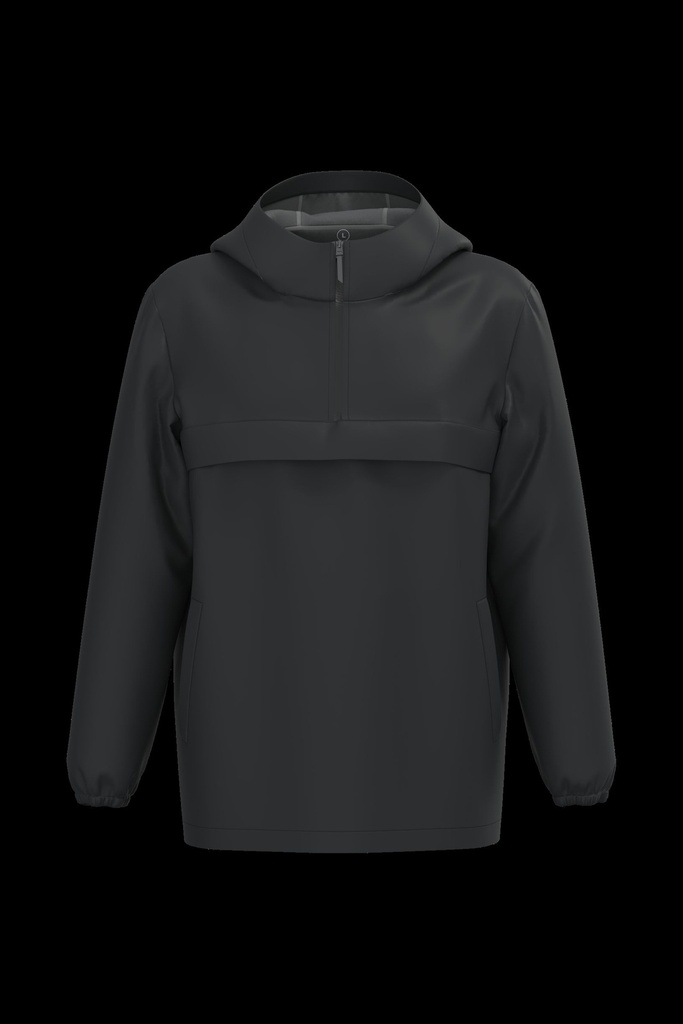 Veste coupe-vent imperméable écoresponsable quart zip unisexe