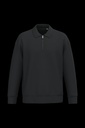 Sweat-shirt écoresponsable quart zip col polo à épaules tombantes unisexe