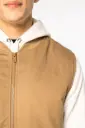 Bodywarmer rembourré en sergé écoresponsable à col teddy unisexe