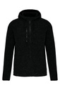 Veste à capuche chinée femme