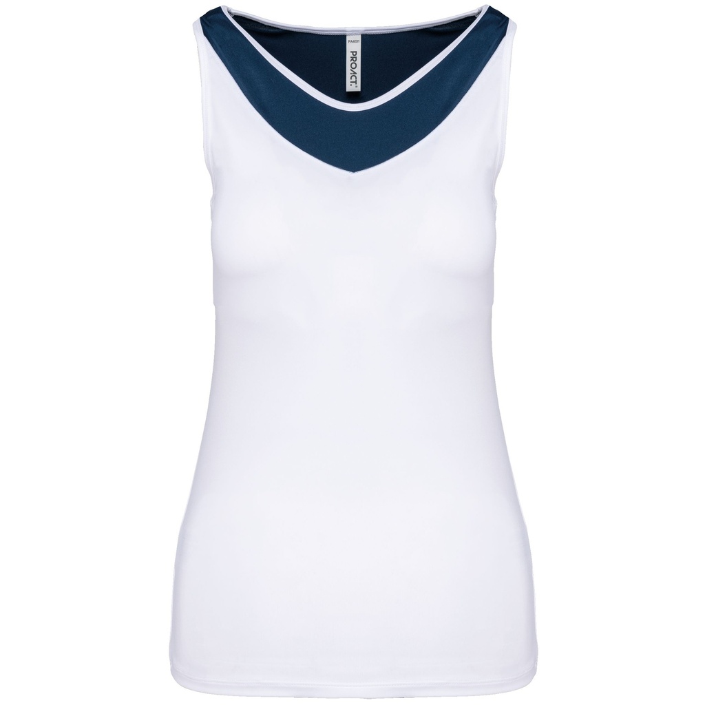 Débardeur de padel bicolore femme