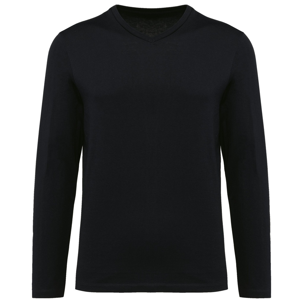 T-shirt Supima® col V manches longues homme