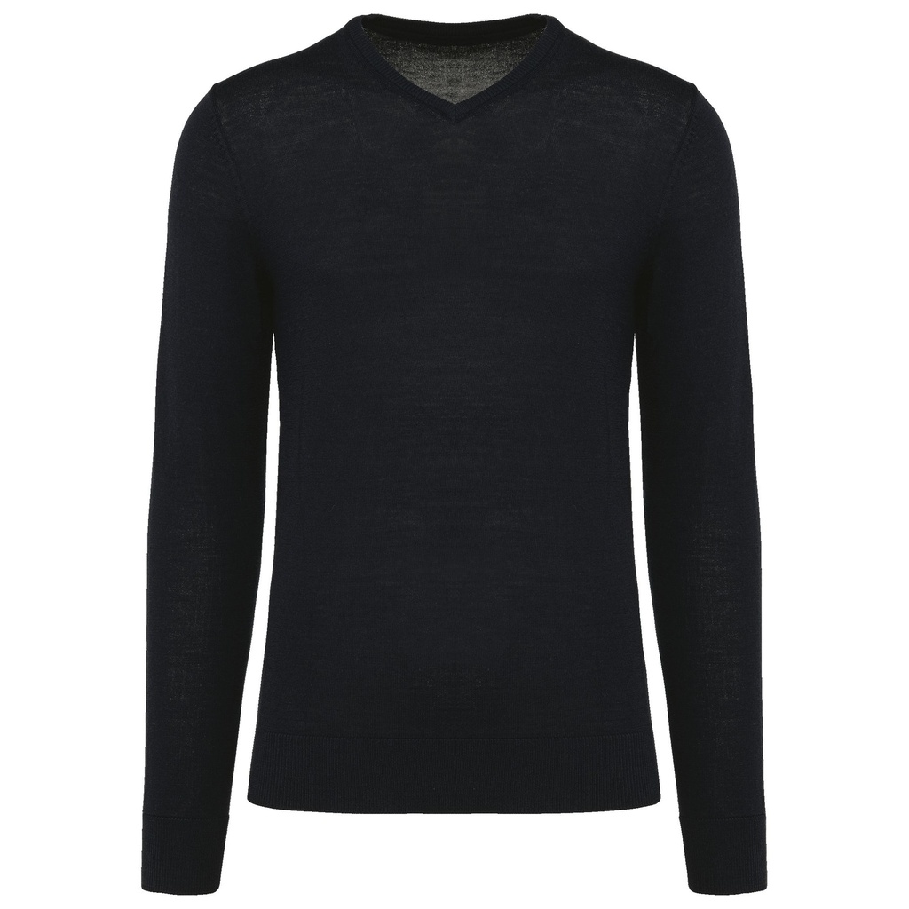 Pull Mérinos col V homme