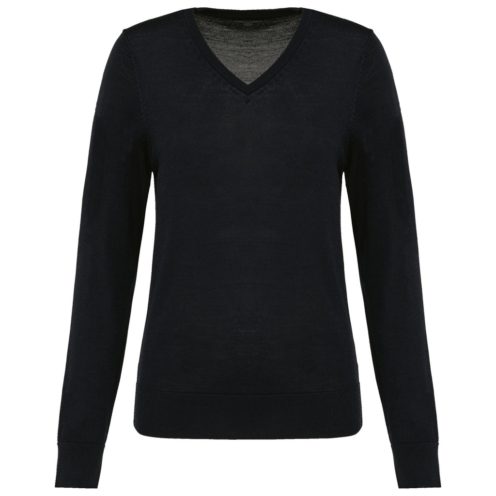 Pull Mérinos col V femme