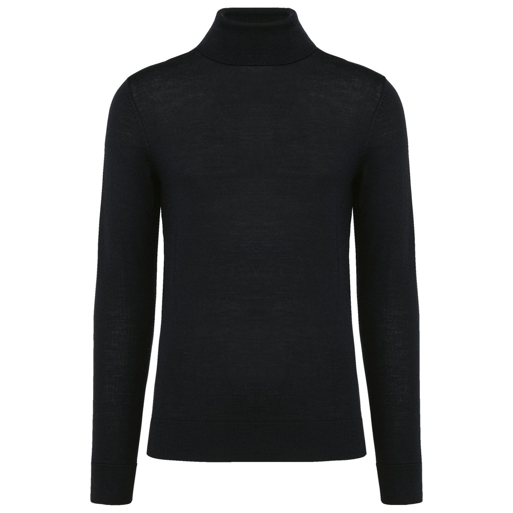Pull Mérinos col roulé homme