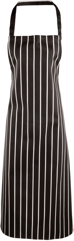 Tablier à bavette rayé
