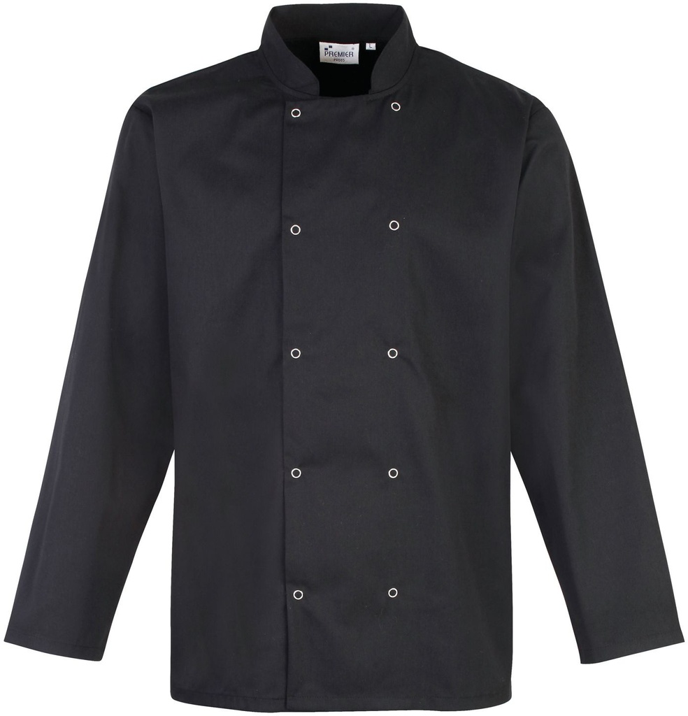 Veste de cuisine manches longues à boutons pression