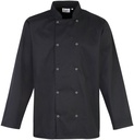 Veste de cuisine manches longues à boutons pression