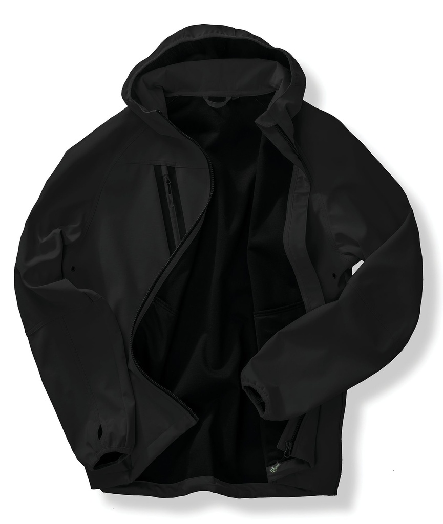 Veste Softshell 3 couches recyclée à capuche unisexe