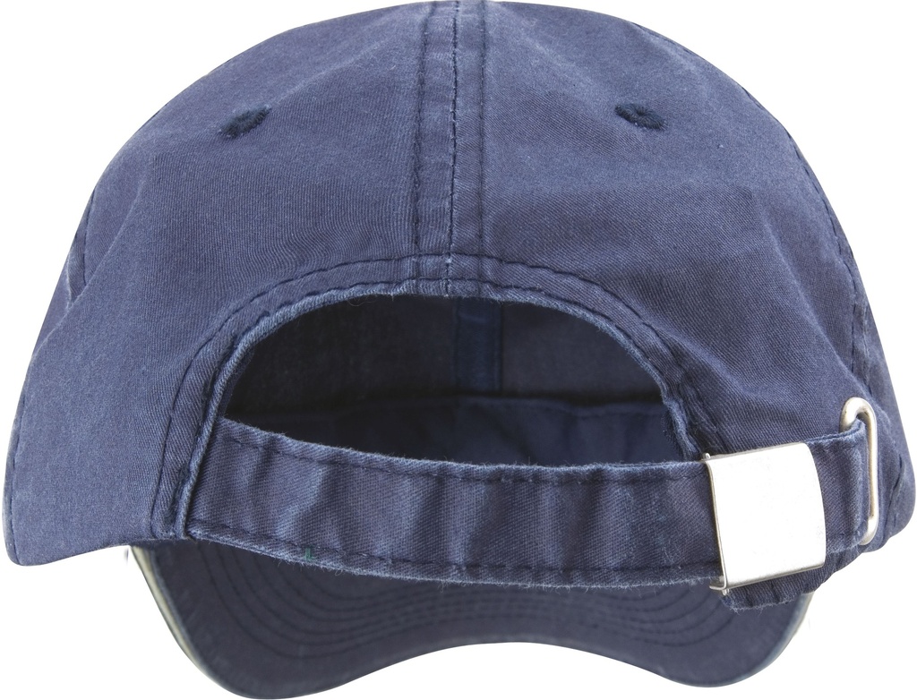 Casquette coton fine ligne lavé avec visière sandwich