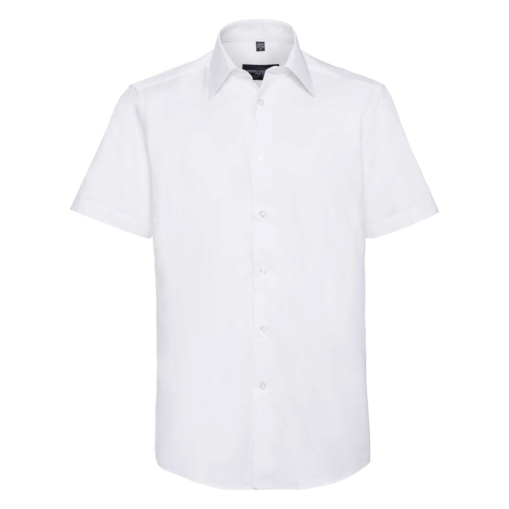 Chemise oxford cintrée manches courtes homme