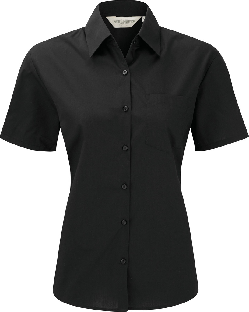 Chemise femme popeline polycoton manches courtes