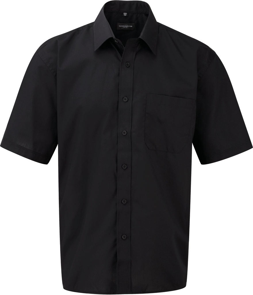 Chemise homme popeline polycoton manches courtes