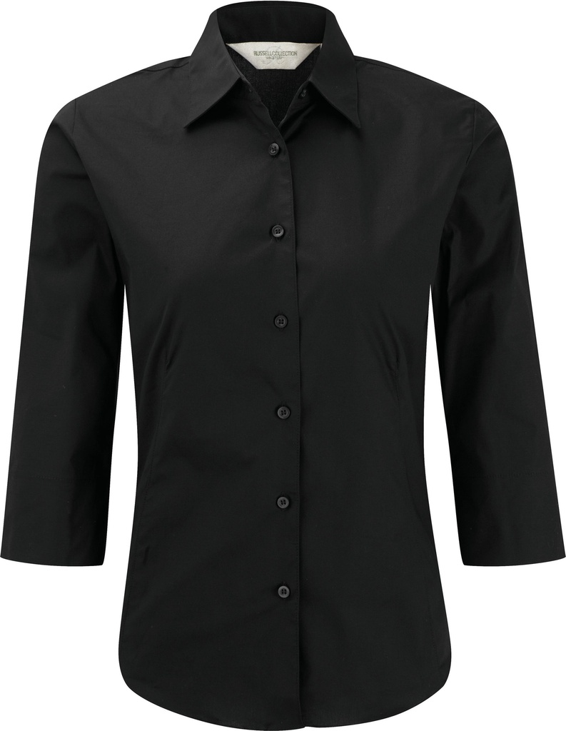 Chemise fittée femme manches 3/4