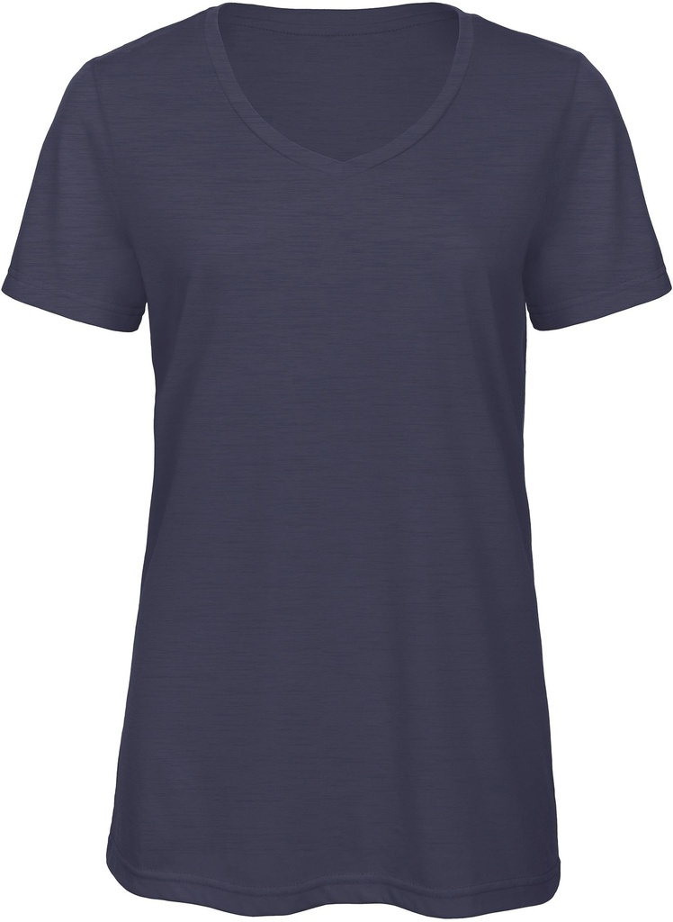 T-shirt Triblend col V Femme