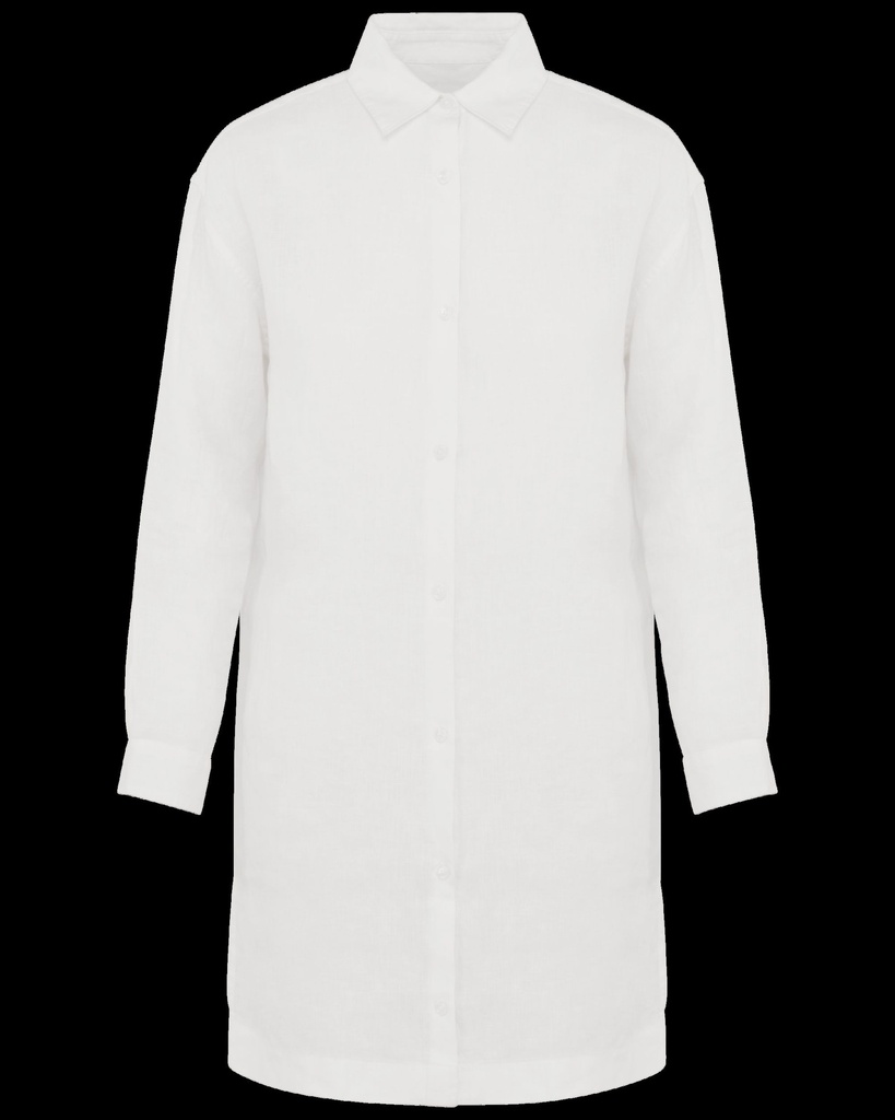 Robe chemise en lin femme